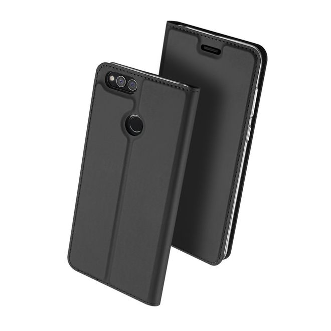 Dux Ducis - Huawei Honor 7X Hülle - Handy Bookcover - Skin Pro Series - dunkelgrau