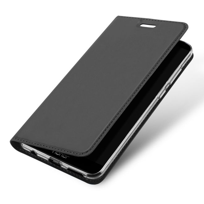 Dux Ducis - Huawei Honor 7X Hülle - Handy Bookcover - Skin Pro Series - dunkelgrau