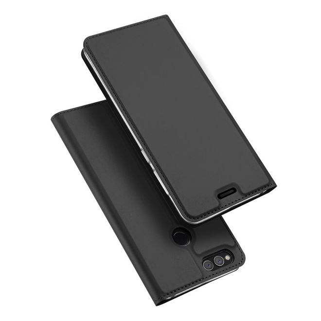 Dux Ducis - Huawei Honor 7X Hülle - Handy Bookcover - Skin Pro Series - dunkelgrau