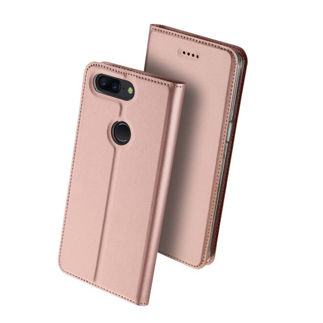 Dux Ducis - OnePlus 5T Hülle - Handy Bookcover - Skin Pro Series - rosegold