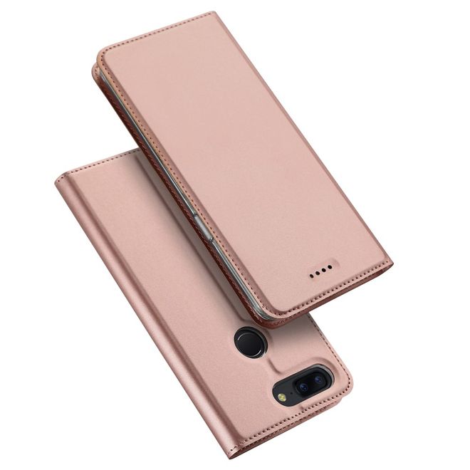 Dux Ducis - OnePlus 5T Hülle - Handy Bookcover - Skin Pro Series - rosegold