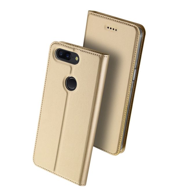 Dux Ducis - OnePlus 5T Hülle - Handy Bookcover - Skin Pro Series - gold