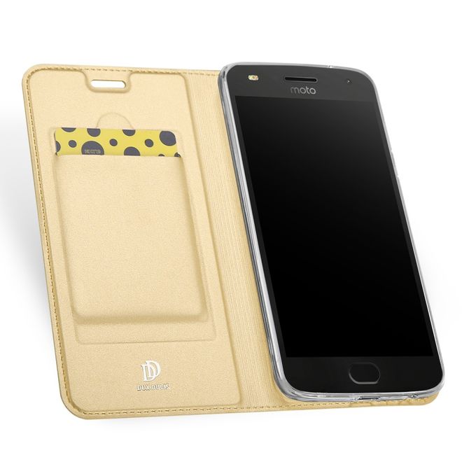 Dux Ducis - Motorola Moto Z2 Force Hülle - Handy Bookcover - Skin Pro Series - gold
