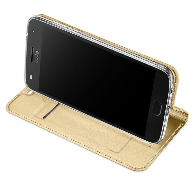 Dux Ducis - Motorola Moto Z2 Force Hülle - Handy Bookcover - Skin Pro Series - gold