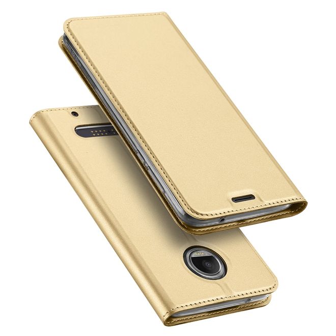 Dux Ducis - Motorola Moto Z2 Force Hülle - Handy Bookcover - Skin Pro Series - gold