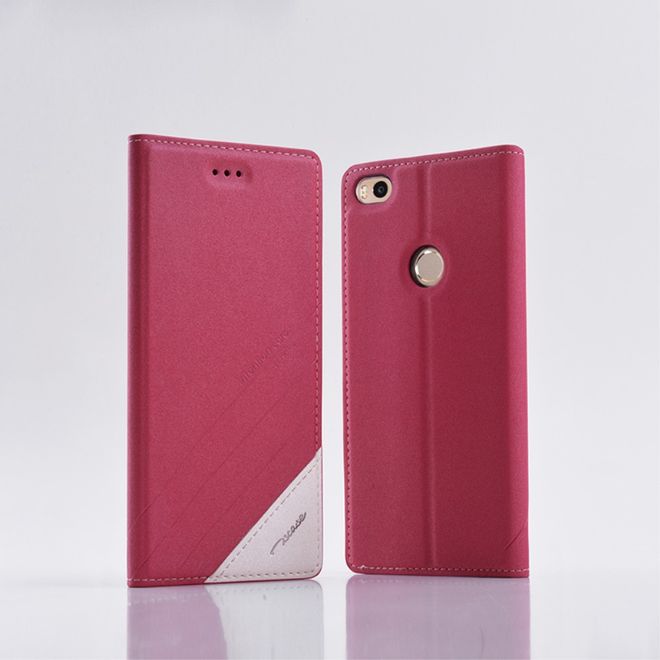 Tscase - Xiaomi Mi Max 2 Handyhülle - Case aus Leder - mit Textur und Standfunktion - rosa
