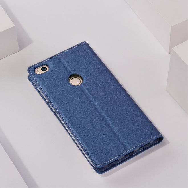 Tscase - Xiaomi Mi Max 2 Handyhülle - Case aus Leder - mit Textur und Standfunktion - blau