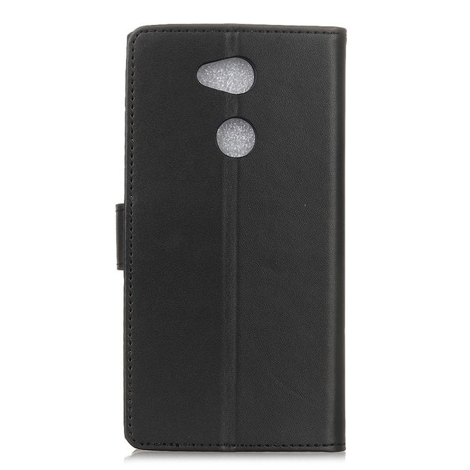 Sony Xperia L2 Handyhülle - Magnetisches Case aus Leder - mit Standfunktion - schwarz