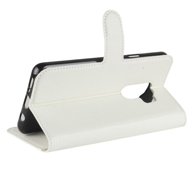 Samsung Galaxy S9 Plus Handy Hülle - Bookcover aus Leder - mit Standfunktion - weiss