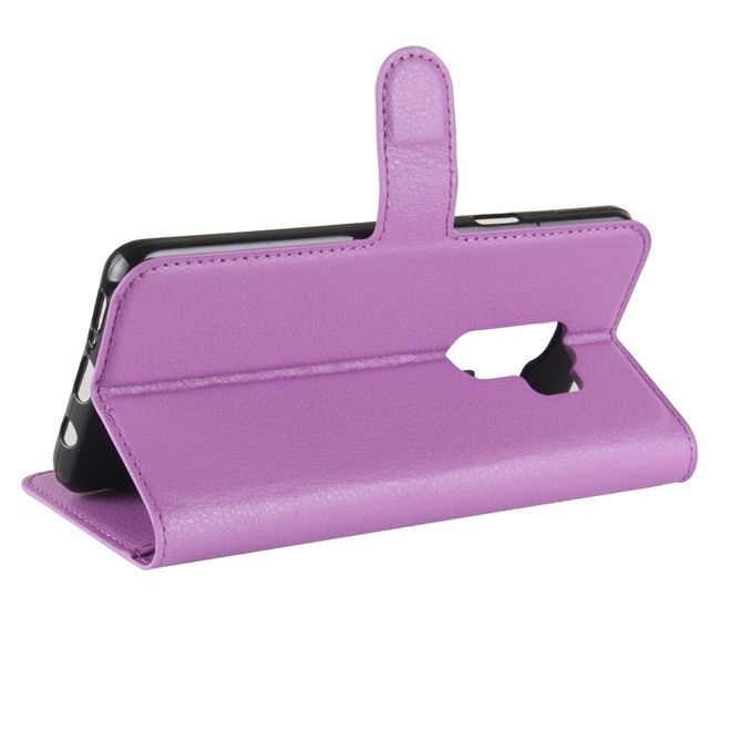 Samsung Galaxy S9 Plus Handy Hülle - Bookcover aus Leder - mit Standfunktion - purpur