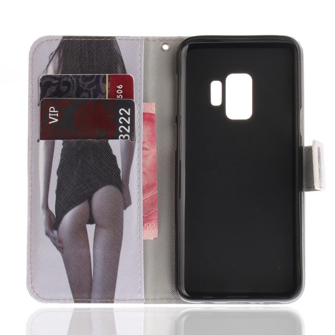 Samsung Galaxy S9 Hülle - Handy Case aus Leder - heisses Girl