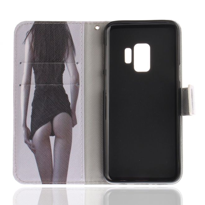 Samsung Galaxy S9 Hülle - Handy Case aus Leder - heisses Girl