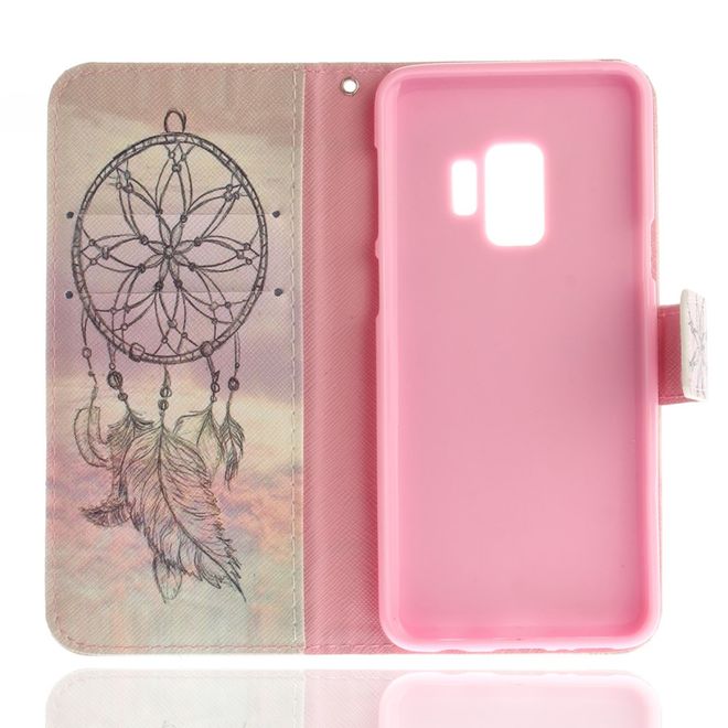 Samsung Galaxy S9 Hülle - Handy Case aus Leder - schwarzer Traumfänger
