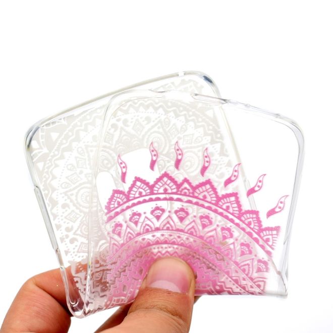 Samsung Galaxy S9 Plus Handy Case - Hülle aus elastischem TPU Plastik - pinkes Mandala