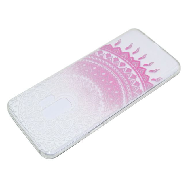 Samsung Galaxy S9 Handy Case - Hülle aus elastischem TPU Plastik - pinkes Mandala