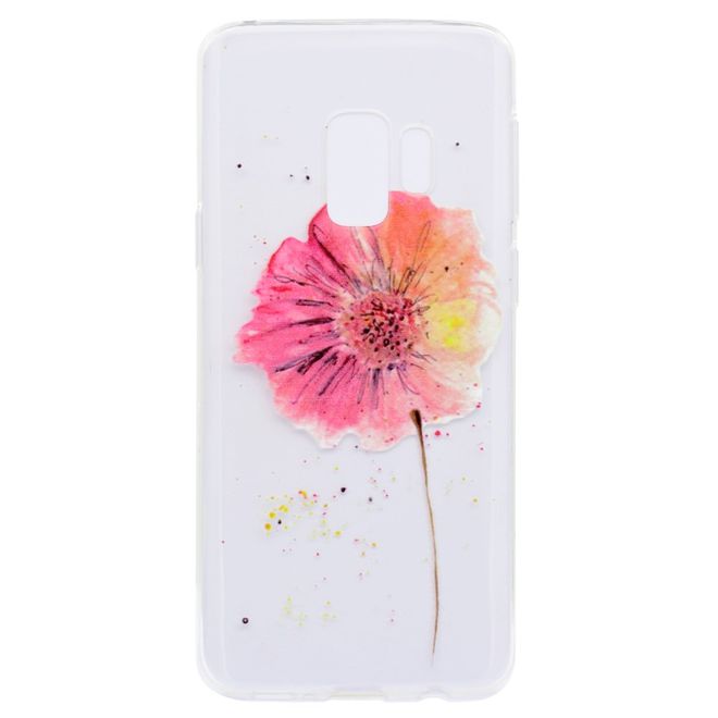 Samsung Galaxy S9 Handy Case - Hülle aus elastischem TPU Plastik - rote Blumen