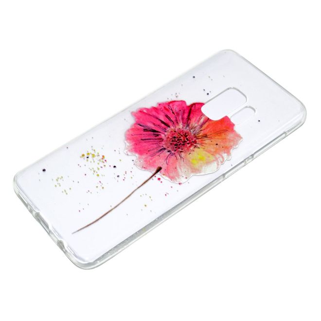 Samsung Galaxy S9 Handy Case - Hülle aus elastischem TPU Plastik - rote Blumen