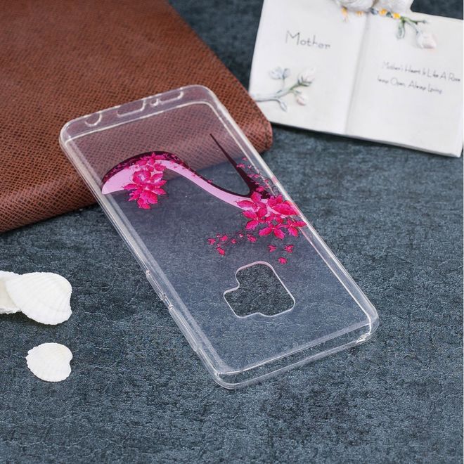 Samsung Galaxy S9 Handy Case - Hülle aus flexiblem TPU Plastik - High Heels mit Blumen