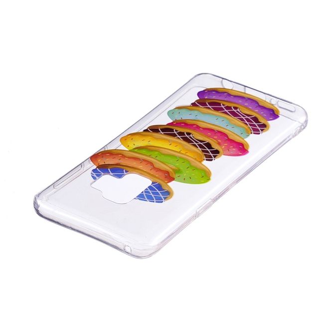 Samsung Galaxy S9 Plus Handy Case - Hülle aus flexiblem TPU Plastik - farbige Donuts