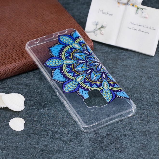 Samsung Galaxy S9 Plus Handy Case - Hülle aus flexiblem TPU Plastik - blauer Lotus