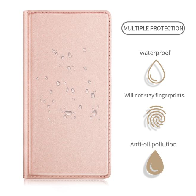 Sony Xperia XA2 Ultra Handy Case - Hülle aus Leder - mit Standfunktion - rosegold