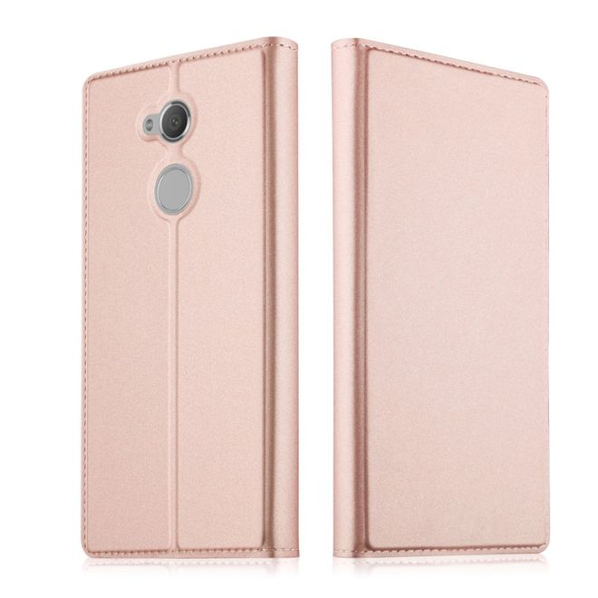 Sony Xperia XA2 Ultra Handy Case - Hülle aus Leder - mit Standfunktion - rosegold