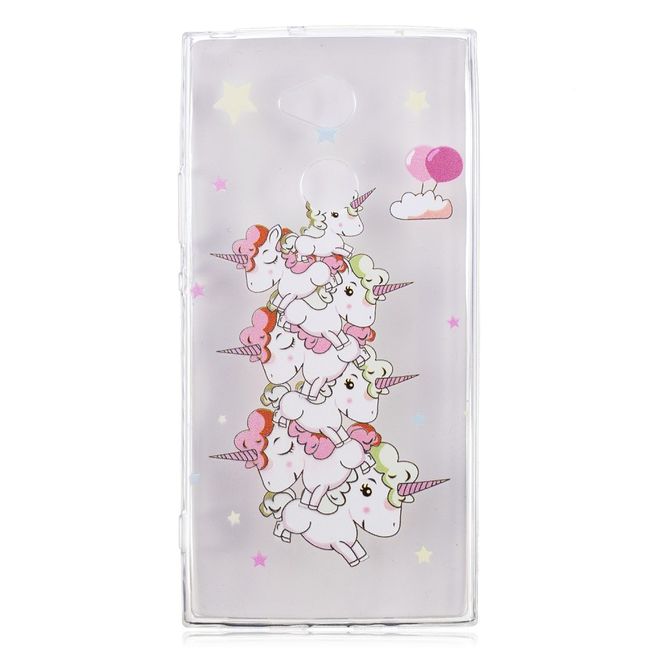 Sony Xperia XA2 Ultra Handyhülle - TPU Softcase - viele kleine Einhörner