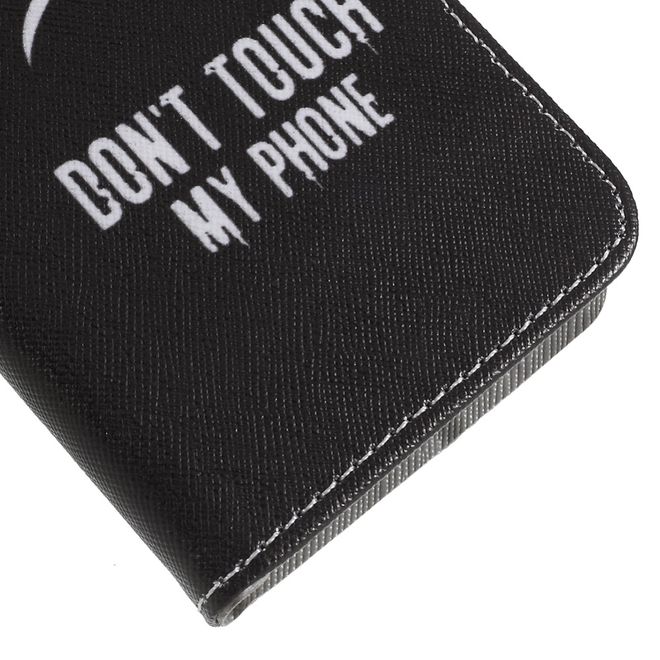 Sony Xperia XZ2 Handyhülle - Bookcover aus Leder - fieses Smiley und Spruch