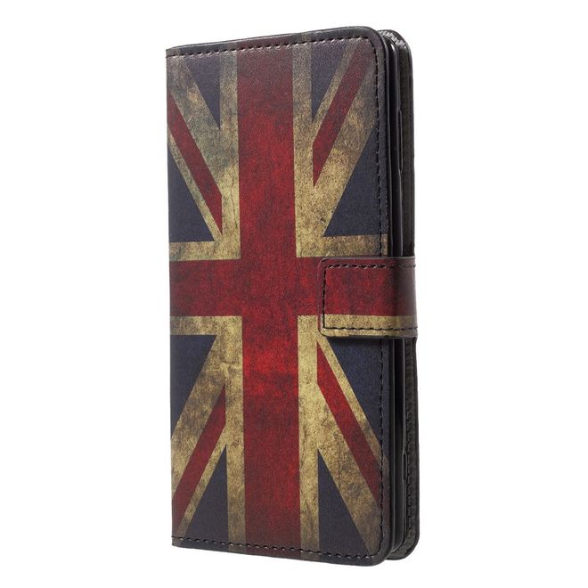 Sony Xperia XZ2 Handy Case - Hülle aus Leder - UK Flagge im Vintagelook