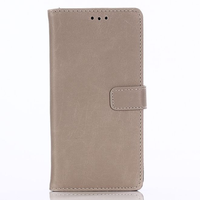 Sony Xperia XZ2 Handy Hülle - Crazy Horse Leder Case - Retrostyle - grau