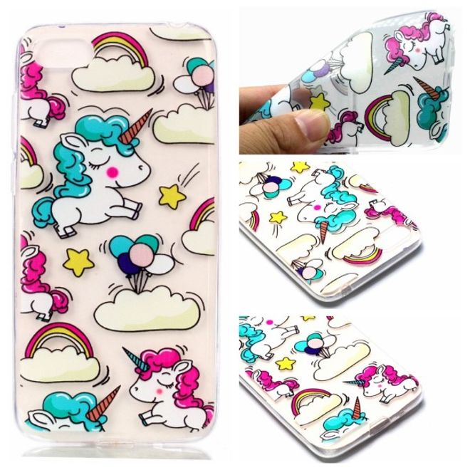 Samsung Huawei Honor 7S / Y5 (2018) Handyhülle - Softcase Image Plastik Series - süsse Einhörner