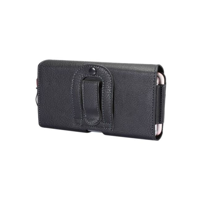 Universelle Dual Handytasche (Grösse XL) mit Gürtelclip für Handys bis 6 Zoll - schwarz