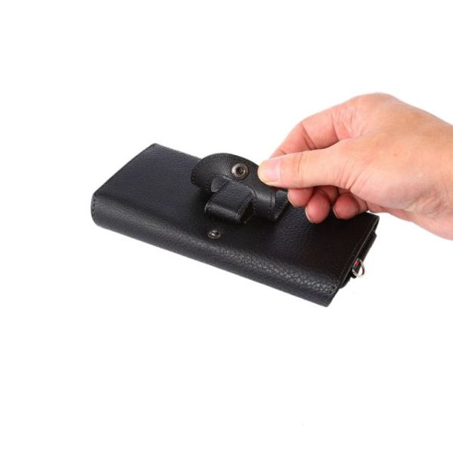 Universelle Dual Handytasche (Grösse XL) mit Gürtelclip für Handys bis 6 Zoll - schwarz