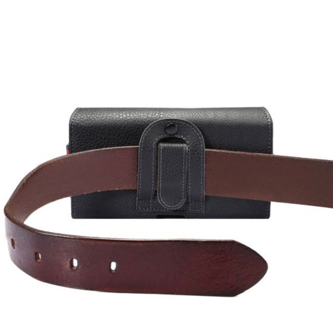 Universelle Dual Handytasche (Grösse XL) mit Gürtelclip für Handys bis 6 Zoll - schwarz