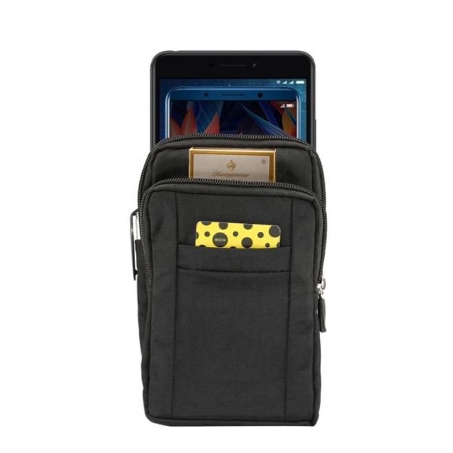 Universelle Outdoor Schultertasche für Handys bis 7 Zoll - schwarz