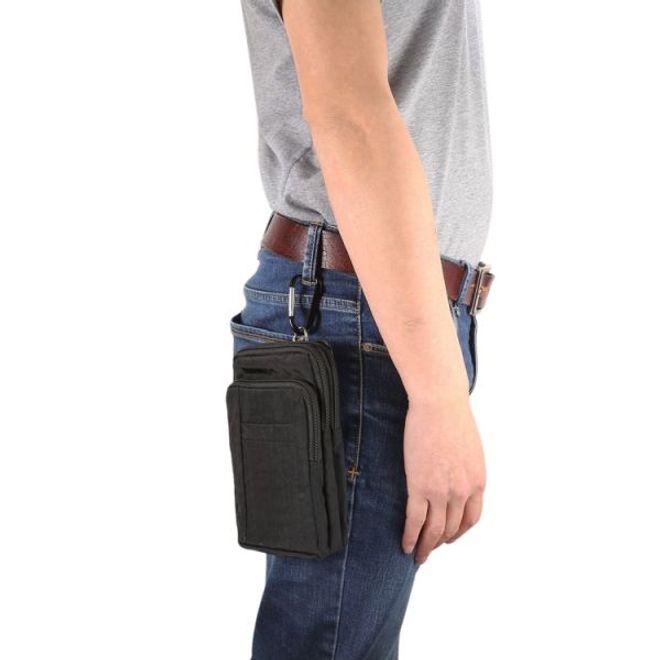 Universelle Outdoor Schultertasche für Handys bis 7 Zoll - schwarz