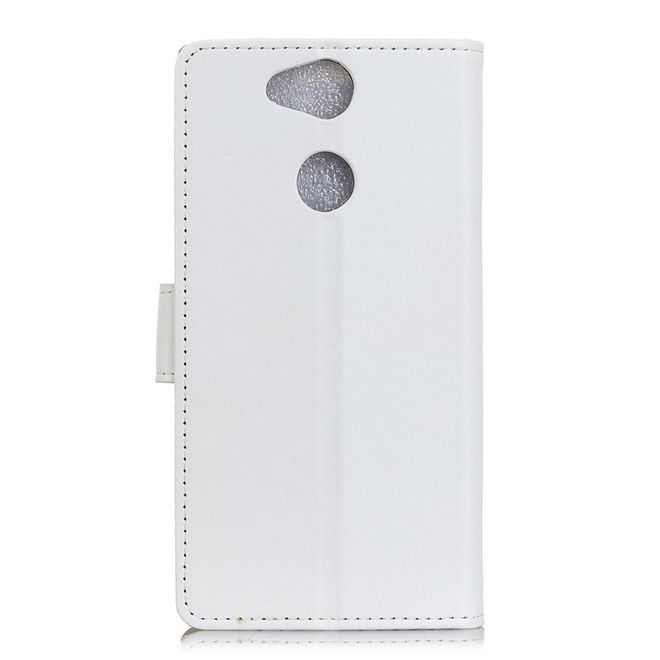 Sony Xperia XA2 Plus Handy Hülle - Classic II Leder Bookcover Series - weiss