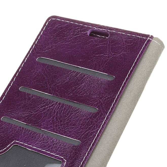 Sony Xperia XA2 Plus Handyhülle - Crazy Horse III Leder Series Case - purpur