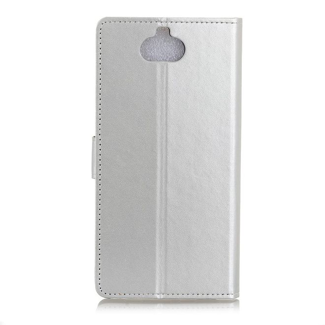 Sony Xperia XA3 Handy Hülle - Classic II Leder Bookcover Series - silber