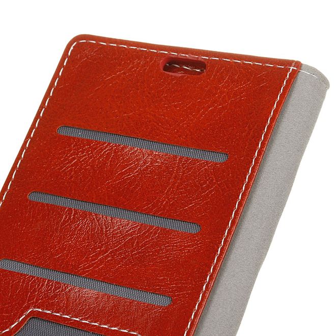 Sony Xperia XA3 Handyhülle - Crazy Horse III Leder Series Case - rot