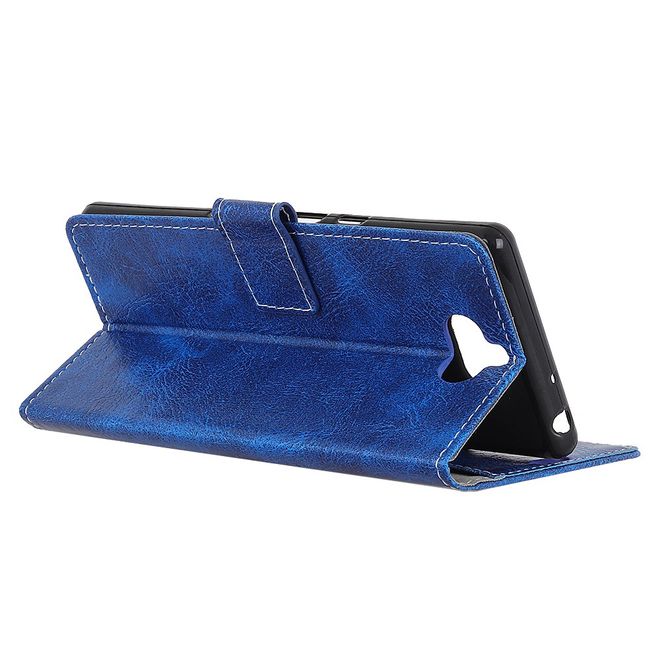 Sony Xperia XA3 Handyhülle - Crazy Horse III Leder Series Case - blau