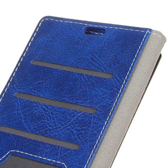 Sony Xperia XA3 Handyhülle - Crazy Horse III Leder Series Case - blau