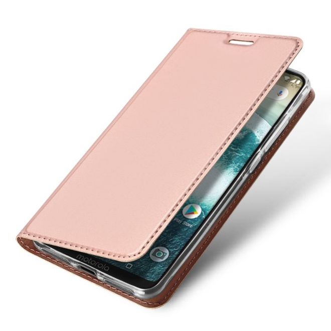 Dux Ducis - Motorola One Hülle - Handy Bookcover - Skin Pro Series - rosegold