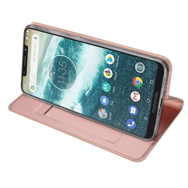 Dux Ducis - Motorola One Hülle - Handy Bookcover - Skin Pro Series - rosegold