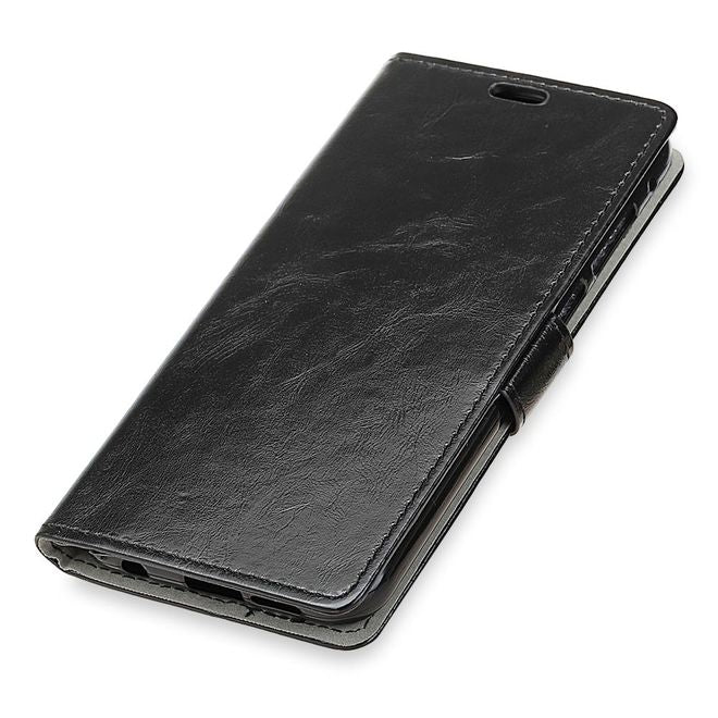 Sony Xperia XZ4 Compact Handyhülle - Crazy Horse Leder Bookcover Series - schwarz