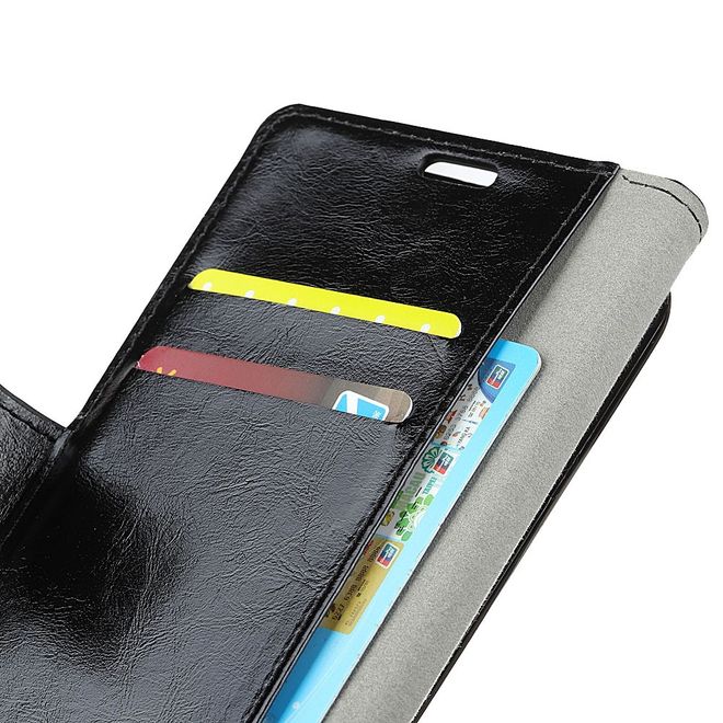 Sony Xperia XZ4 Compact Handyhülle - Crazy Horse Leder Bookcover Series - schwarz
