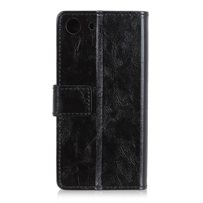 Sony Xperia XZ4 Compact Handyhülle - Crazy Horse Leder Bookcover Series - schwarz