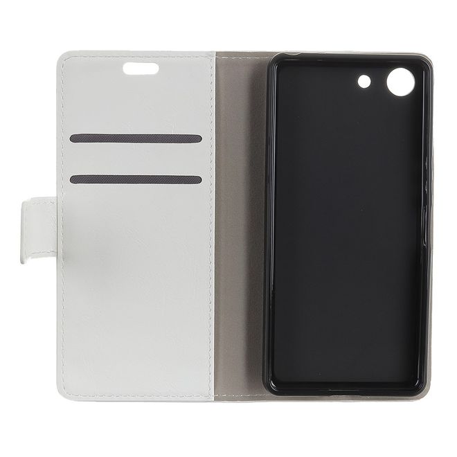 Sony Xperia XZ4 Compact Handyhülle - Crazy Horse Leder Bookcover Series - weiss