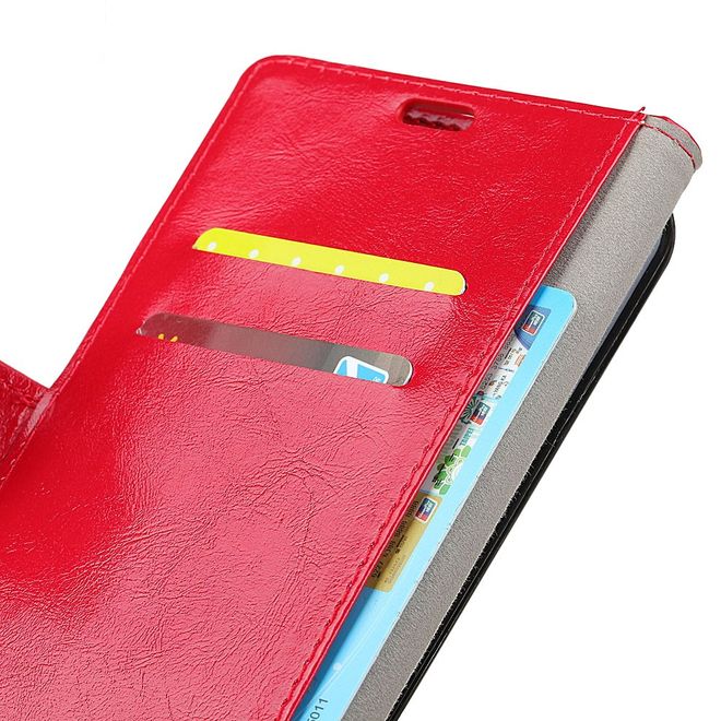 Sony Xperia XZ4 Compact Handyhülle - Crazy Horse Leder Bookcover Series - rot