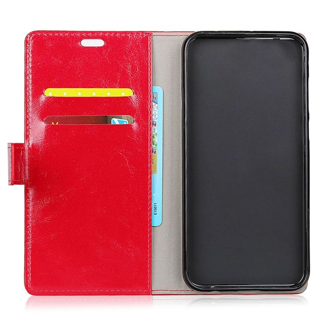 Sony Xperia XZ4 Compact Handyhülle - Crazy Horse Leder Bookcover Series - rot